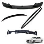 Full Aero Body Lip Kit Diffuser 00___ In Gloss Black For BMW 4 Series F32 M Sport 2014-2020