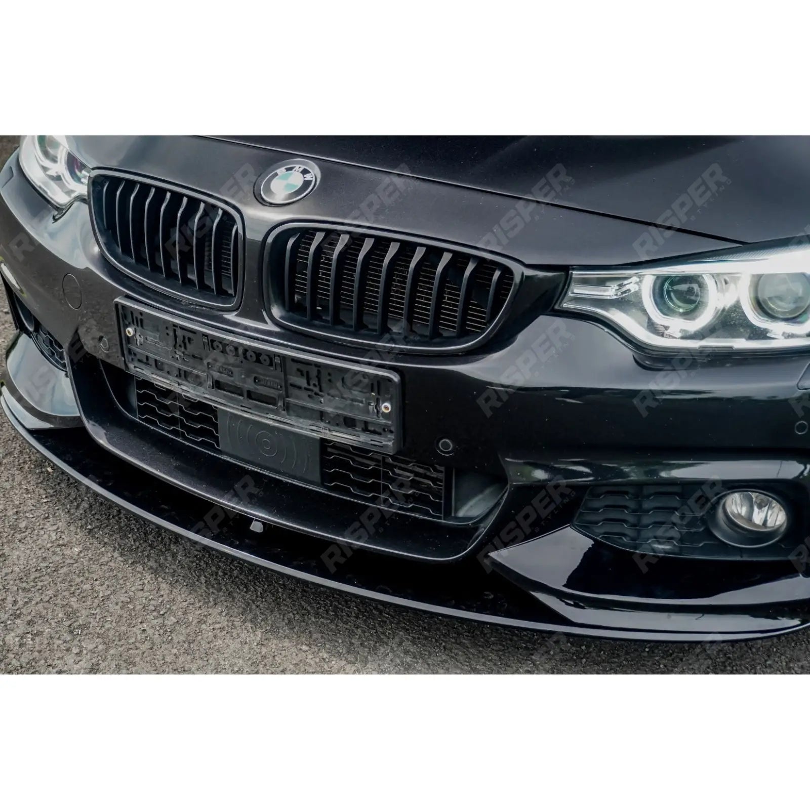 Full Aero Body Lip Kit Diffuser 00___ In Gloss Black For BMW 4 Series F32 M Sport 2014-2020