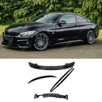 Full Aero Body Lip Kit Diffuser 00___ In Gloss Black For BMW 4 Series F32 M Sport 2014-2020