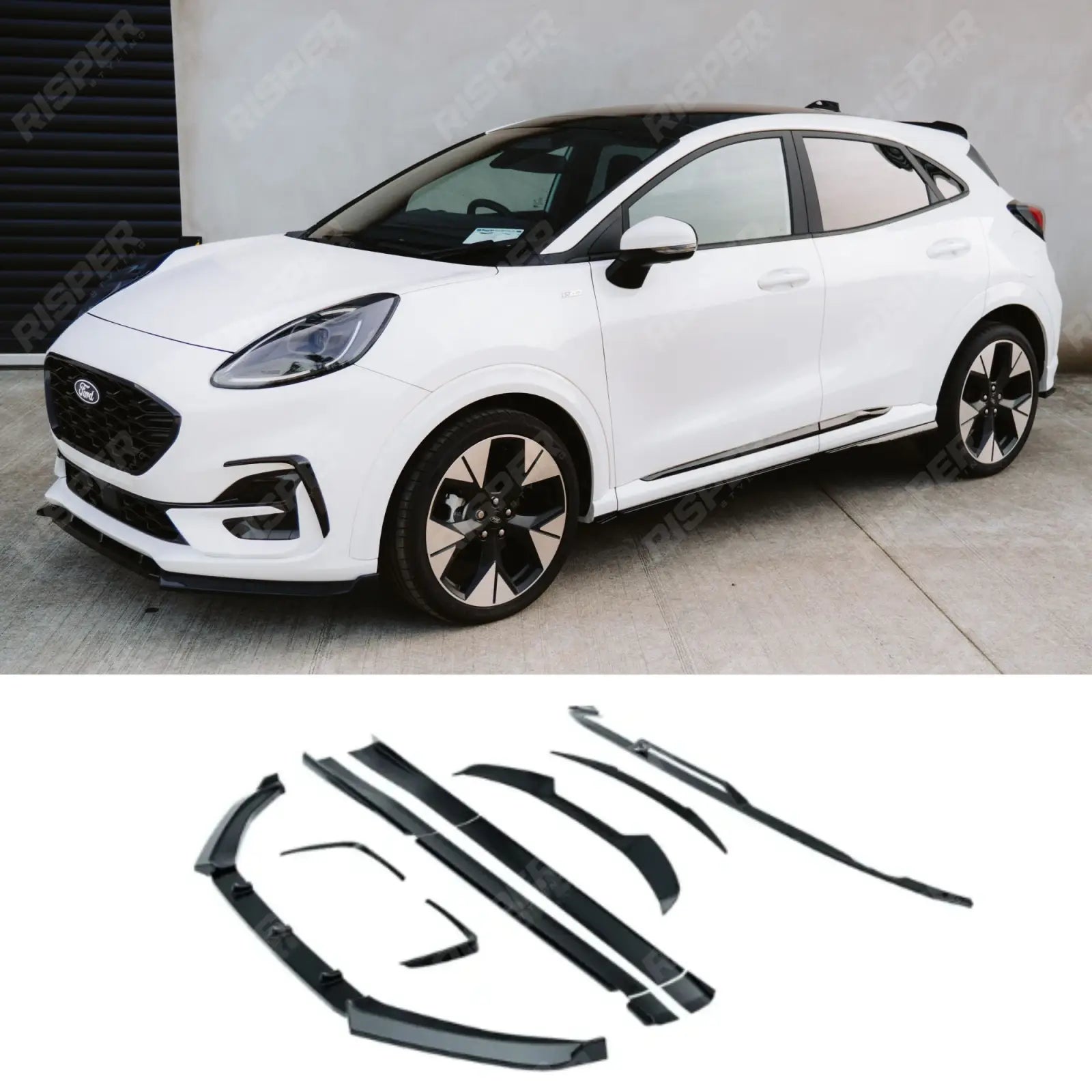 Full Aero Kit In Gloss Black For Ford Puma ST Line & ST Line X 2024+