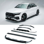 Full Aero Low Line Kit In Gloss Black For Audi Q8 S Line 2018-2023