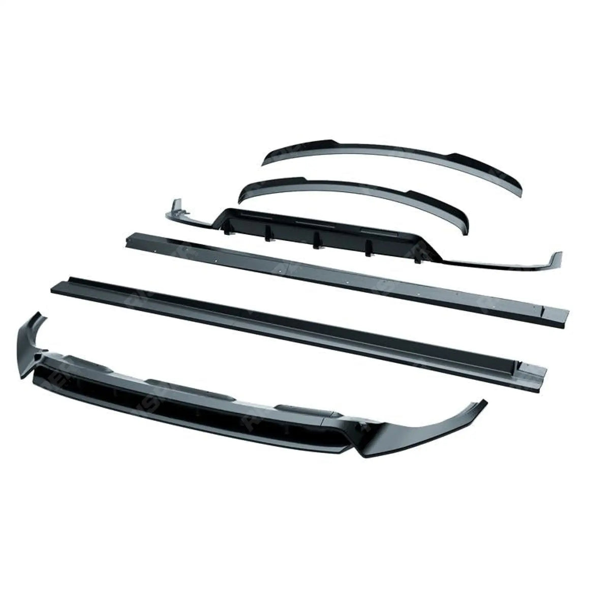 Full Aero Low Line Kit In Gloss Black For Audi Q8 S Line 2018-2023