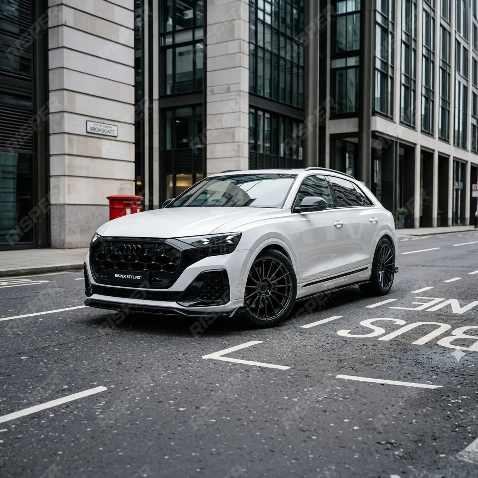 Full Aero Low Line Kit In Gloss Black For Audi Q8 S-Line 2023+