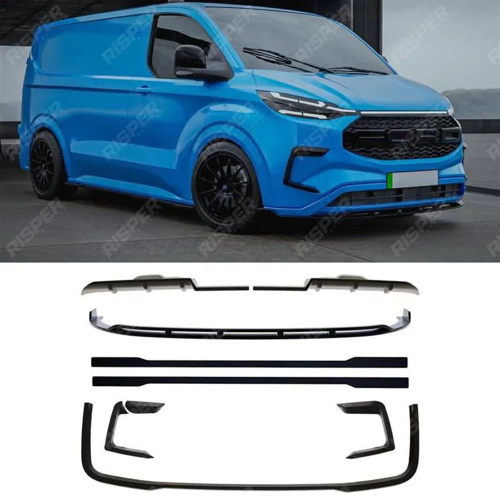 Full Low Line Aero Kit In Gloss Black For PHEV Ford Transit Custom MK2 2024 on
