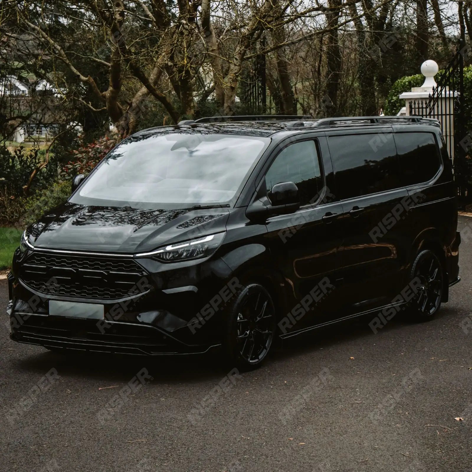 Full Low Line Aero Kit In Gloss Black For PHEV Ford Transit Custom MK2 2024 on