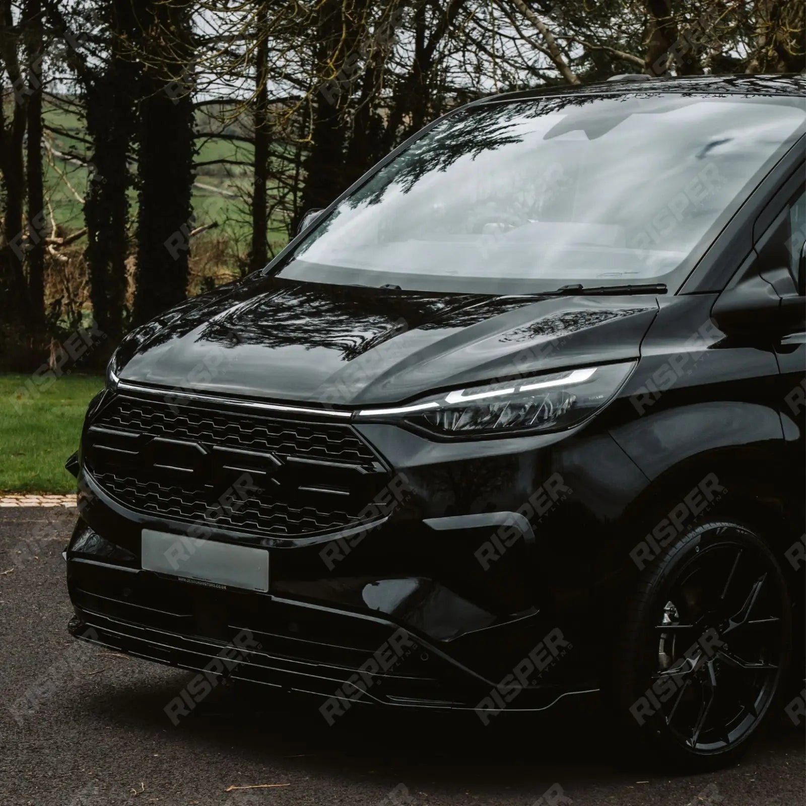 Full Low Line Aero Kit In Gloss Black For PHEV Ford Transit Custom MK2 2024 on