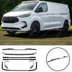 Full Low Line Aero Kit V1 In Gloss Black For Ford Transit Custom Barn Door LWB  MK2 2024 on