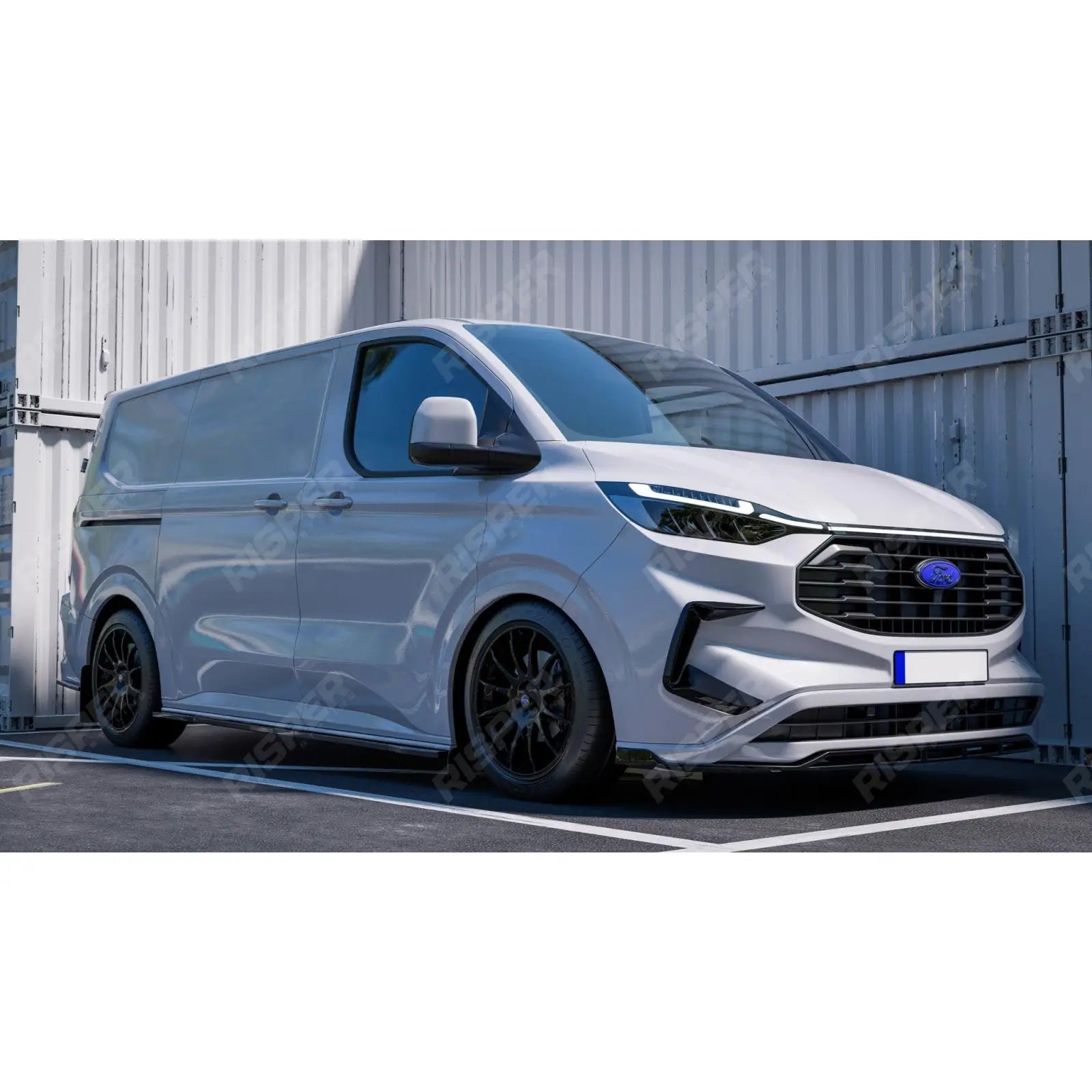 Full Low Line Aero Kit V2 In Gloss Black For Ford Transit Custom Barn Door LWB MK2 2024 on