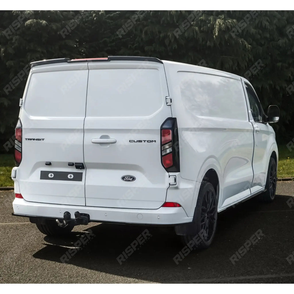 Full Low Line Aero Kit V2 In Gloss Black For Ford Transit Custom Barn Door LWB MK2 2024 on