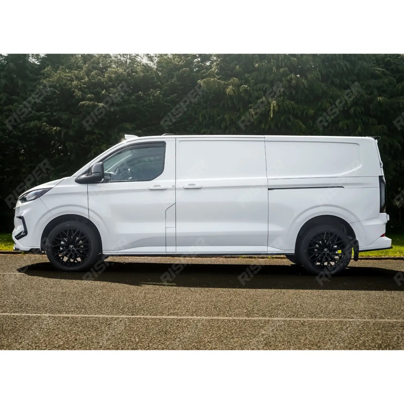 Full Low Line Aero Kit V2 In Gloss Black For Ford Transit Custom Barn Door LWB MK2 2024 on