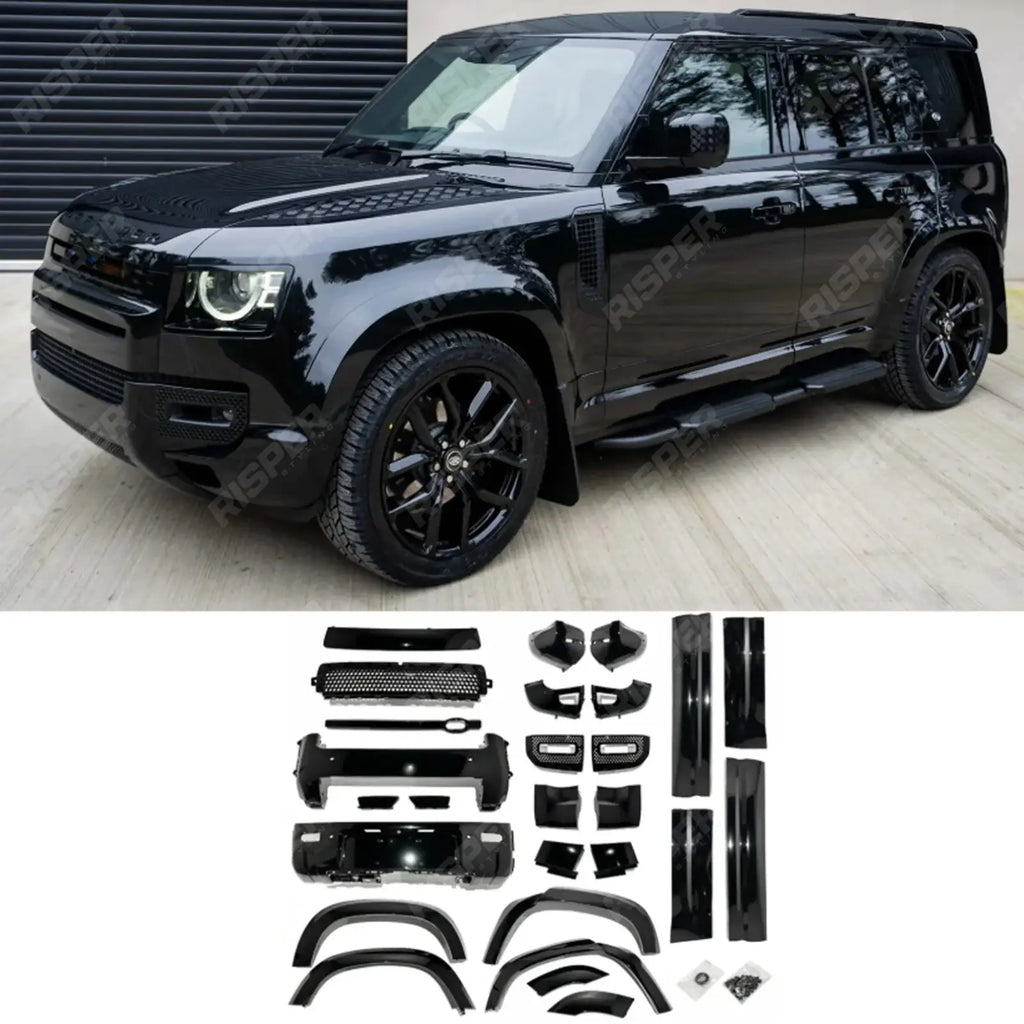 Full Upgrade Kit In Gloss Black By Risper For Land Rover Defender L663 110