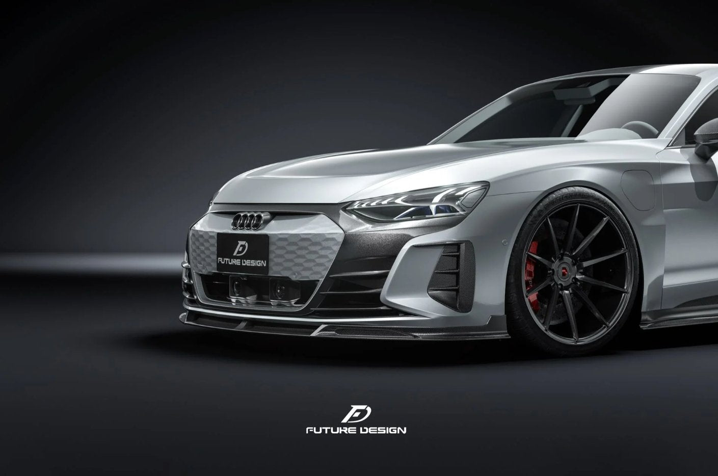 FUTURE DESIGN - AUDI E-TRON GT DRY CARBON FIBRE FRONT UPPER VALANCES CANNARDS