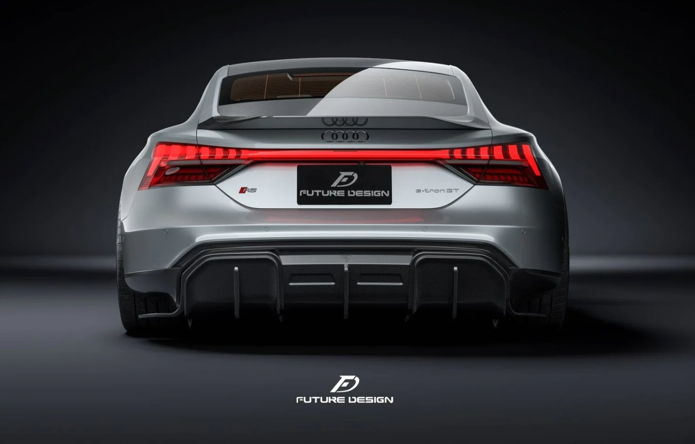 FUTURE DESIGN - AUDI E-TRON GT DRY CARBON FIBRE REAR DIFFUSER