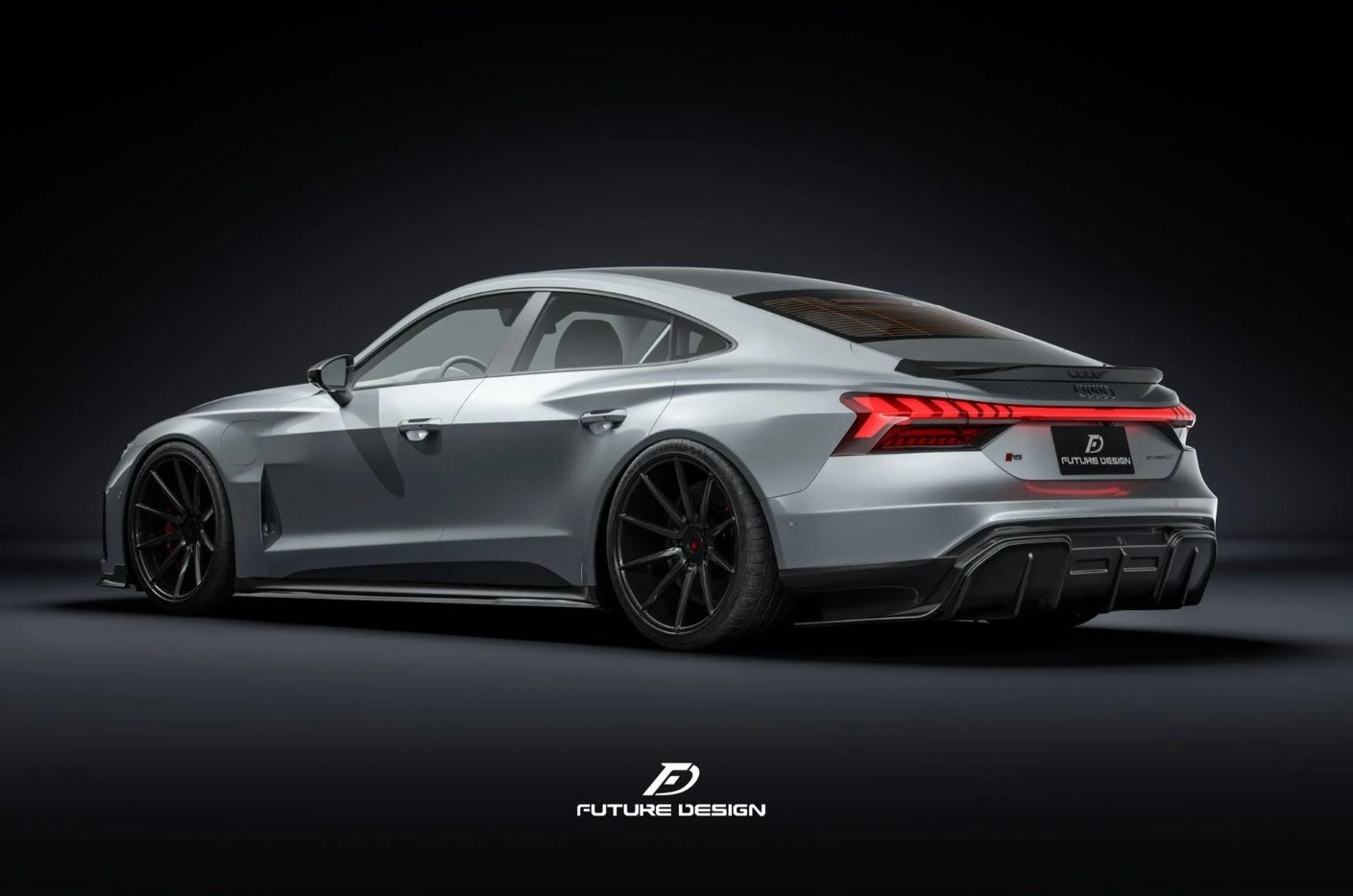 FUTURE DESIGN - AUDI E-TRON GT DRY CARBON FIBRE REAR DIFFUSER