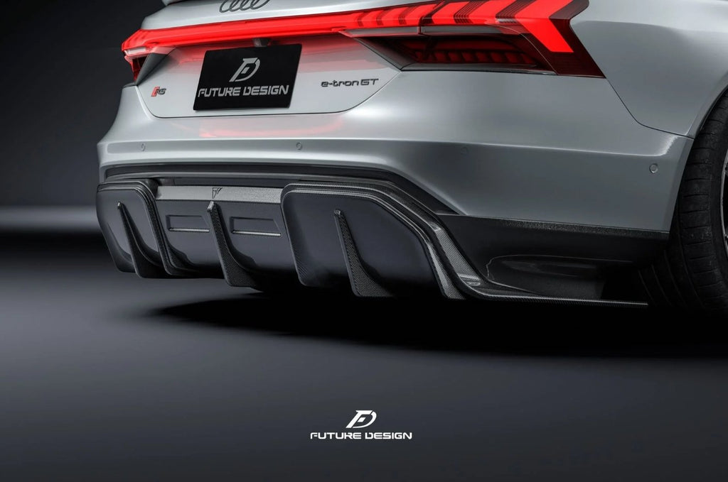 FUTURE DESIGN - AUDI E-TRON GT DRY CARBON FIBRE REAR DIFFUSER