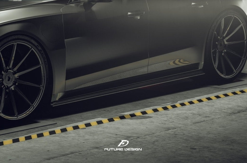 FUTURE DESIGN - AUDI E-TRON GT DRY CARBON FIBRE SIDE SKIRTS