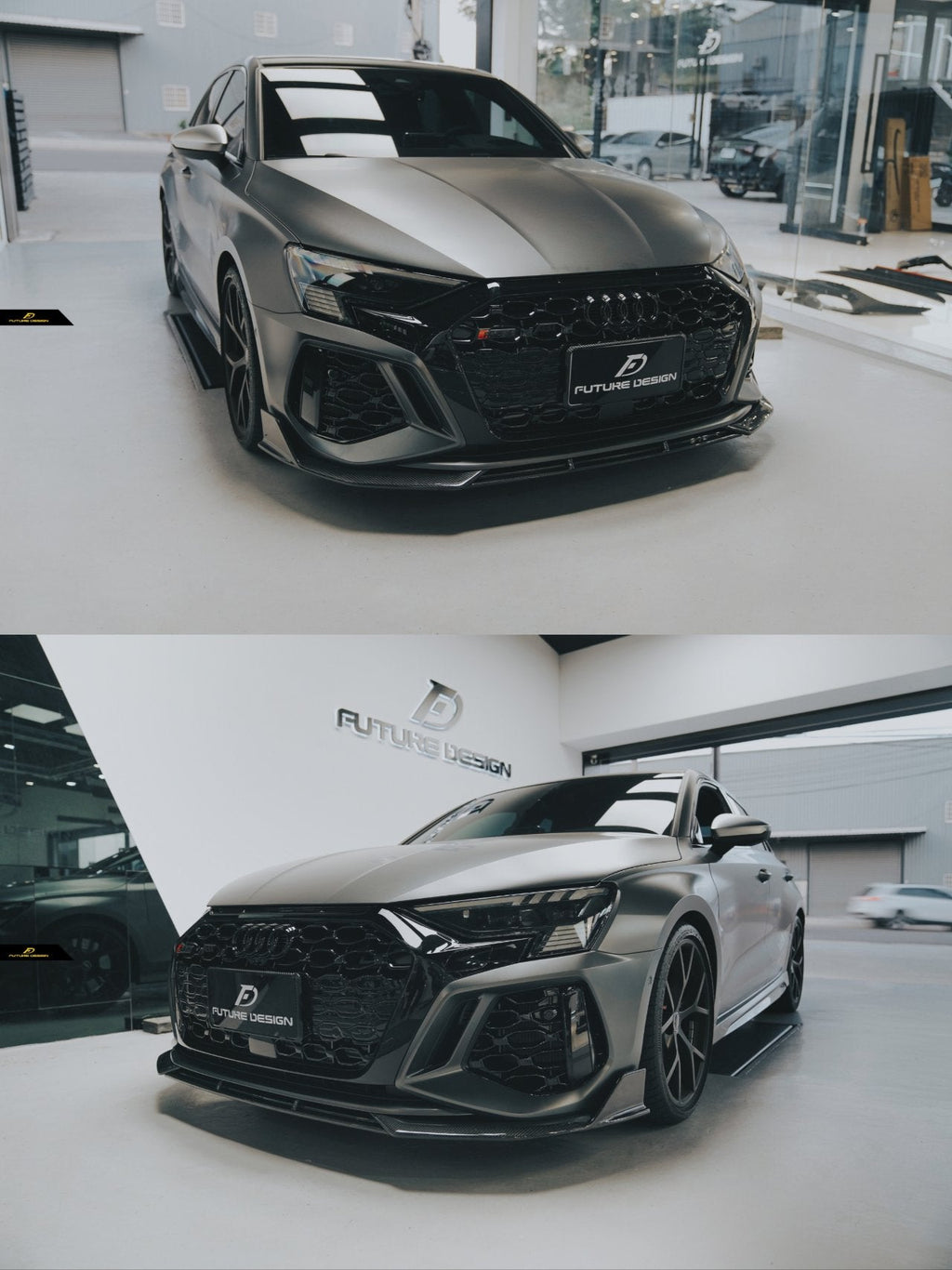 FUTURE DESIGN - AUDI RS3 8Y DRY CARBON FIBRE FRONT LIP
