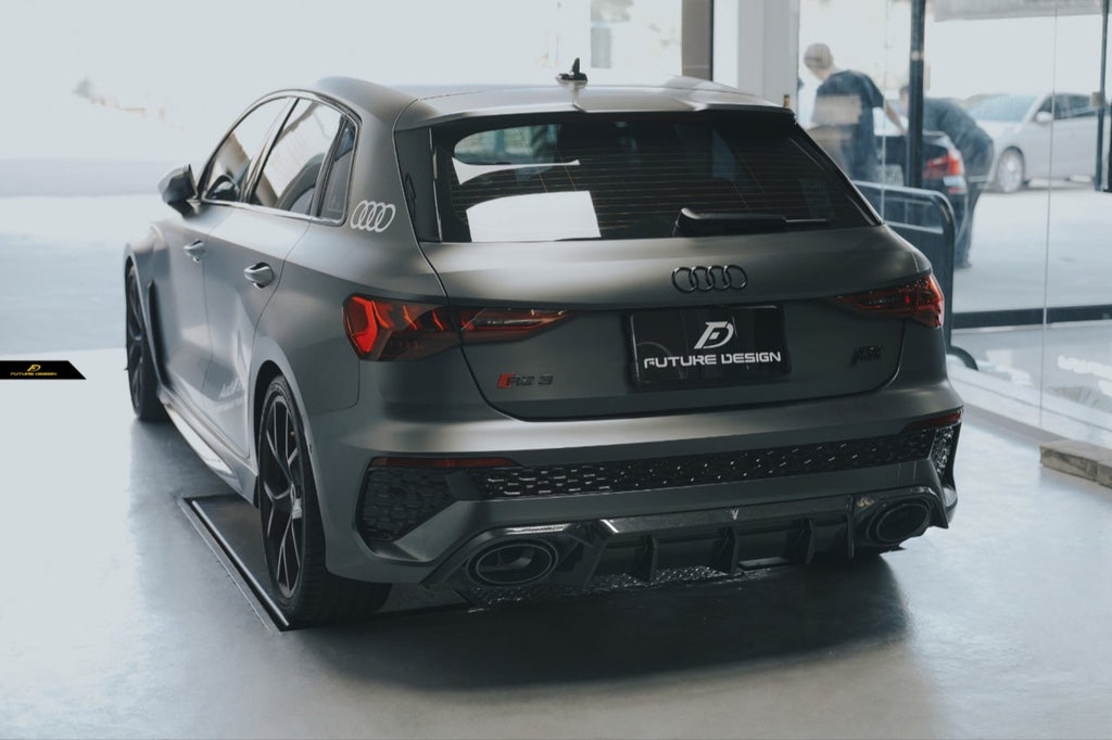 FUTURE DESIGN - AUDI RS3 8Y DRY CARBON FIBRE REAR DIFFUSER