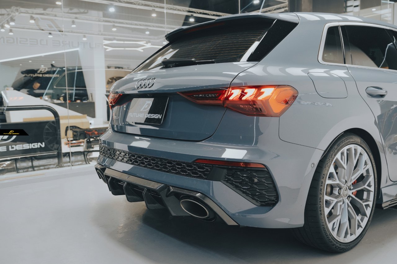FUTURE DESIGN - AUDI RS3 8Y DRY CARBON FIBRE REAR DIFFUSER