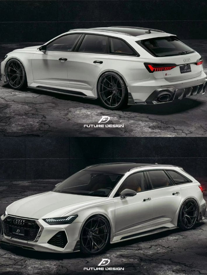 FUTURE DESIGN - AUDI RS6 C8 CARBON FIBRE SIDE SKIRTS