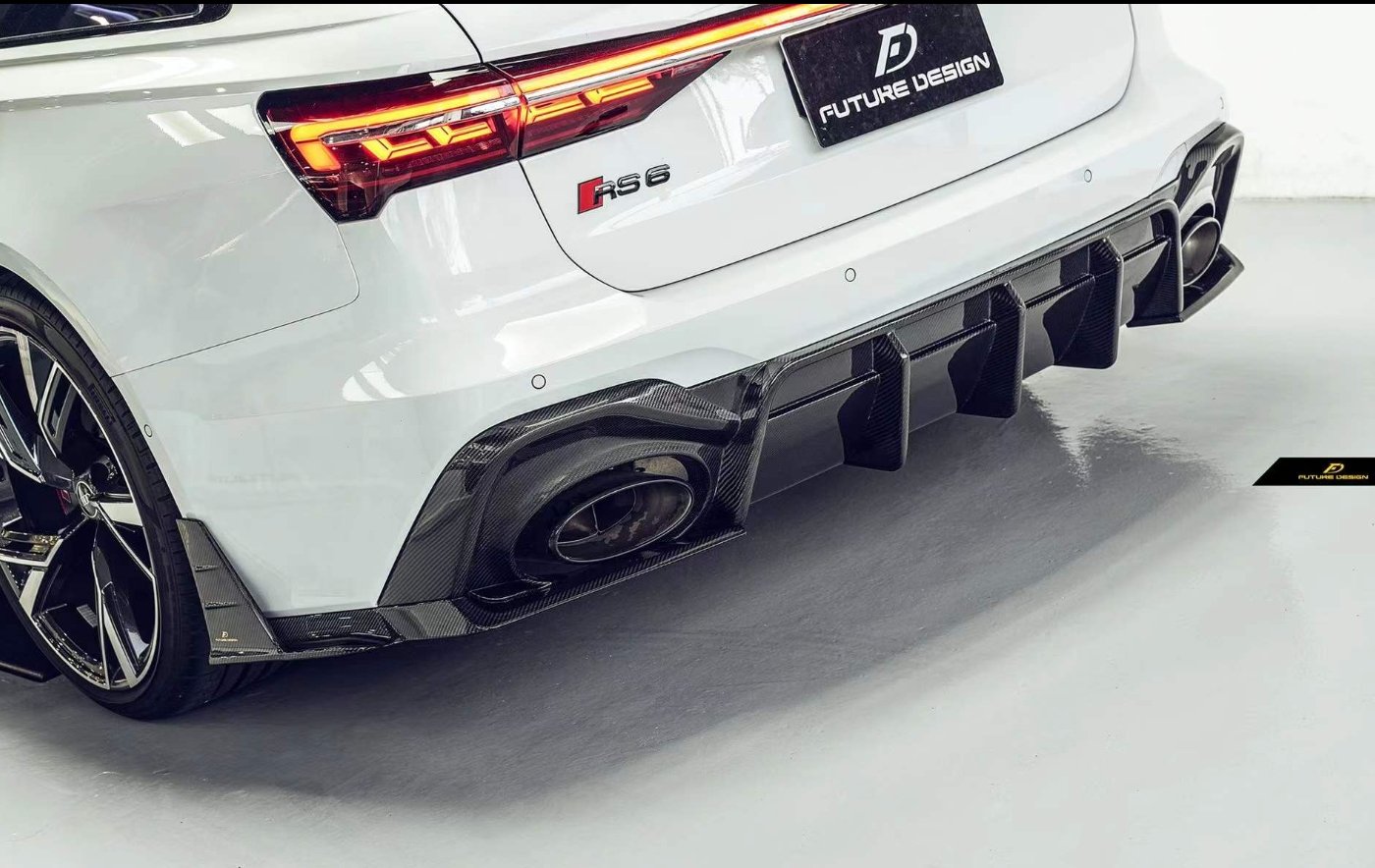 FUTURE DESIGN - AUDI RS6 RS7 C8 CARBON FIBRE REAR DIFFUSER & WINGLET SET