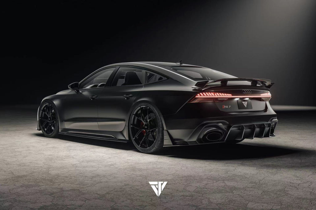 FUTURE DESIGN - AUDI RS6 RS7 C8 DRY CARBON FIBRE REAR DIFFUSER & CANARDS ( BLAZE KIT)
