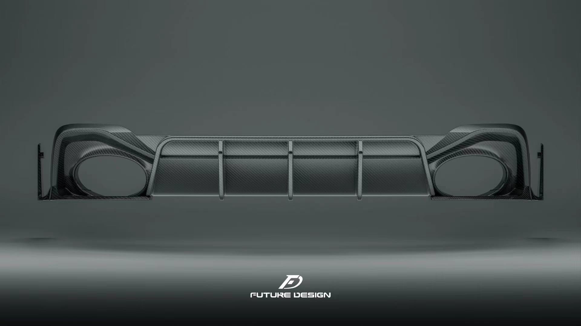 FUTURE DESIGN - AUDI RS6 RS7 C8 DRY CARBON FIBRE REAR DIFFUSER & CANARDS ( BLAZE KIT)