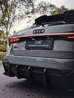 FUTURE DESIGN - AUDI RS6 RS7 C8 DRY CARBON FIBRE REAR DIFFUSER & CANARDS ( BLAZE KIT)