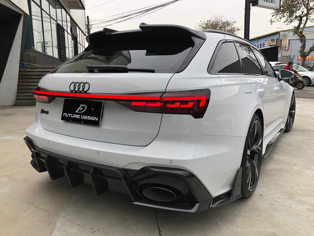 FUTURE DESIGN - AUDI RS6 RS7 C8 DRY CARBON FIBRE REAR DIFFUSER & CANARDS ( BLAZE KIT)