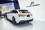 FUTURE DESIGN - AUDI RS6 RS7 C8 DRY CARBON FIBRE REAR DIFFUSER & CANARDS ( BLAZE KIT)