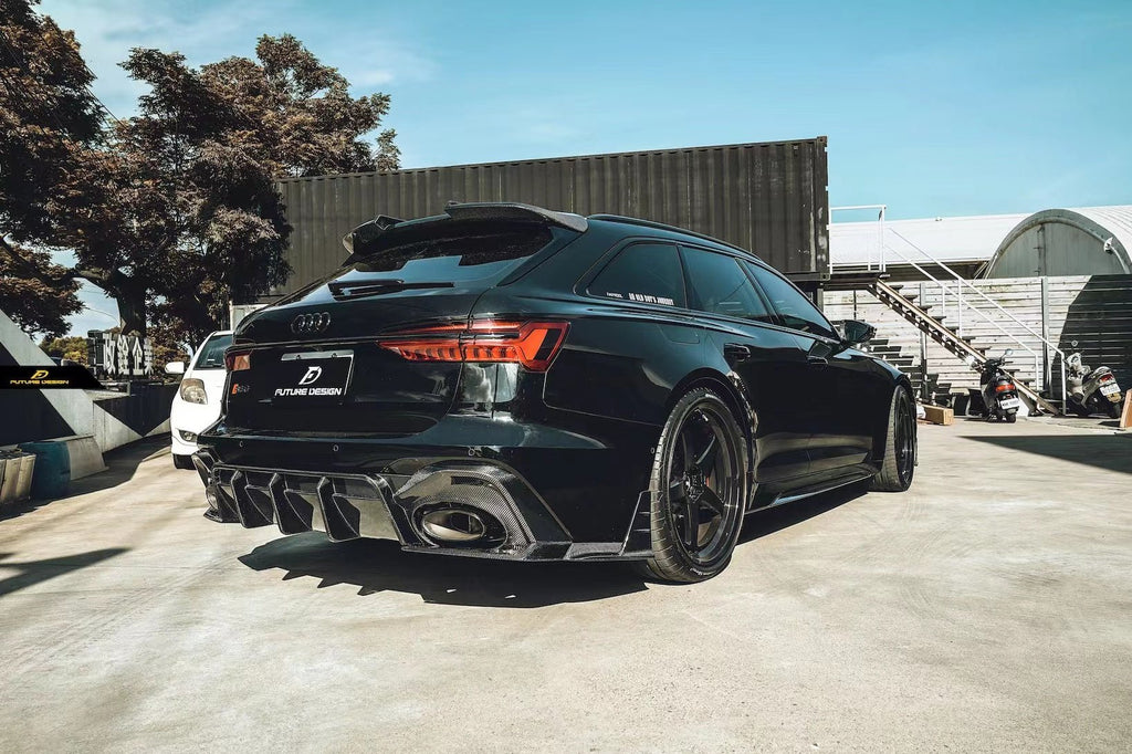 FUTURE DESIGN - AUDI RS6 RS7 C8 DRY CARBON FIBRE REAR DIFFUSER & CANARDS ( BLAZE KIT)