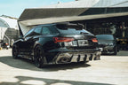 FUTURE DESIGN - AUDI RS6 RS7 C8 DRY CARBON FIBRE REAR DIFFUSER & CANARDS ( BLAZE KIT)