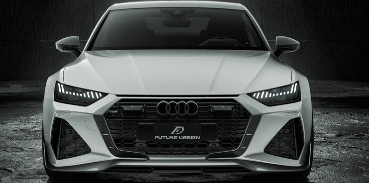 FUTURE DESIGN - AUDI RS7 C8 CARBON FIBRE FRONT LIP SPLITTER