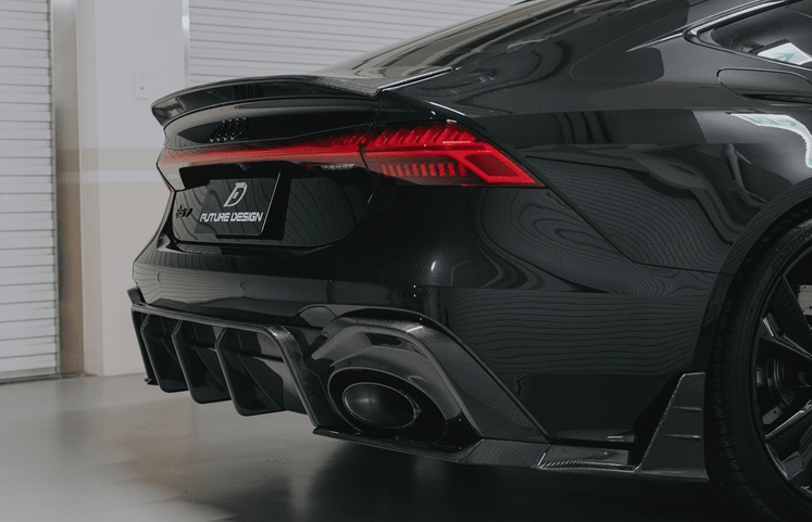 FUTURE DESIGN - AUDI RS7 C8 CARBON FIBRE REAR DIFFUSER & WINGLET SET