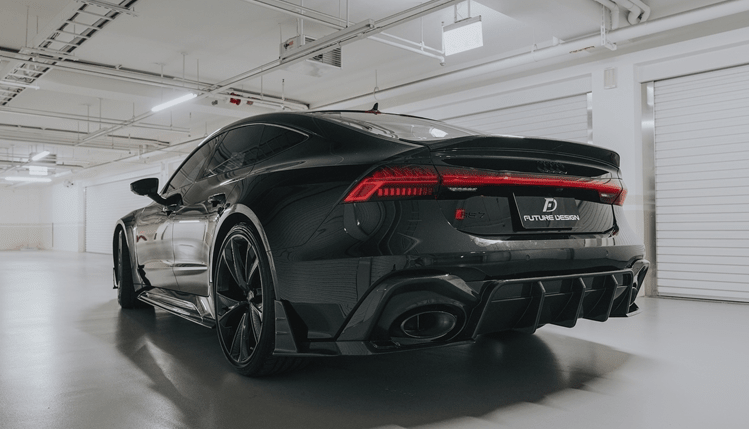 FUTURE DESIGN - AUDI RS7 C8 CARBON FIBRE REAR DIFFUSER & WINGLET SET