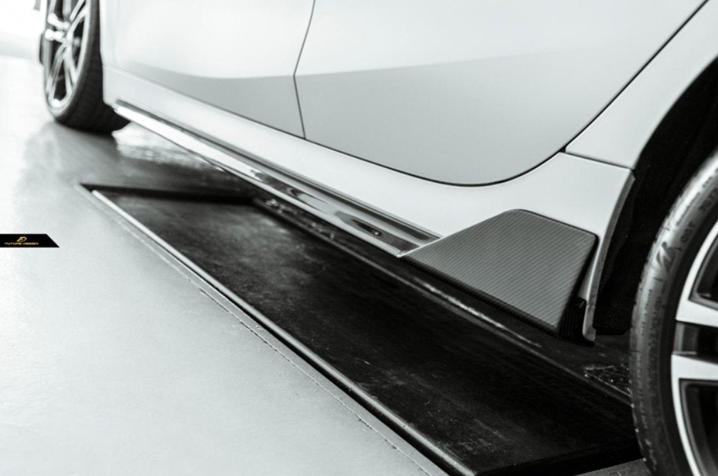 FUTURE DESIGN - BMW 1 SERIES F40 DRY CARBON FIBRE SIDE SKIRTS