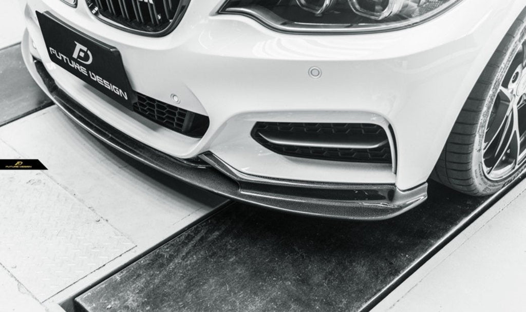 FUTURE DESIGN - BMW 2 SERIES F22 F23 CARBON FIBRE FRONT LIP 3D STYLE