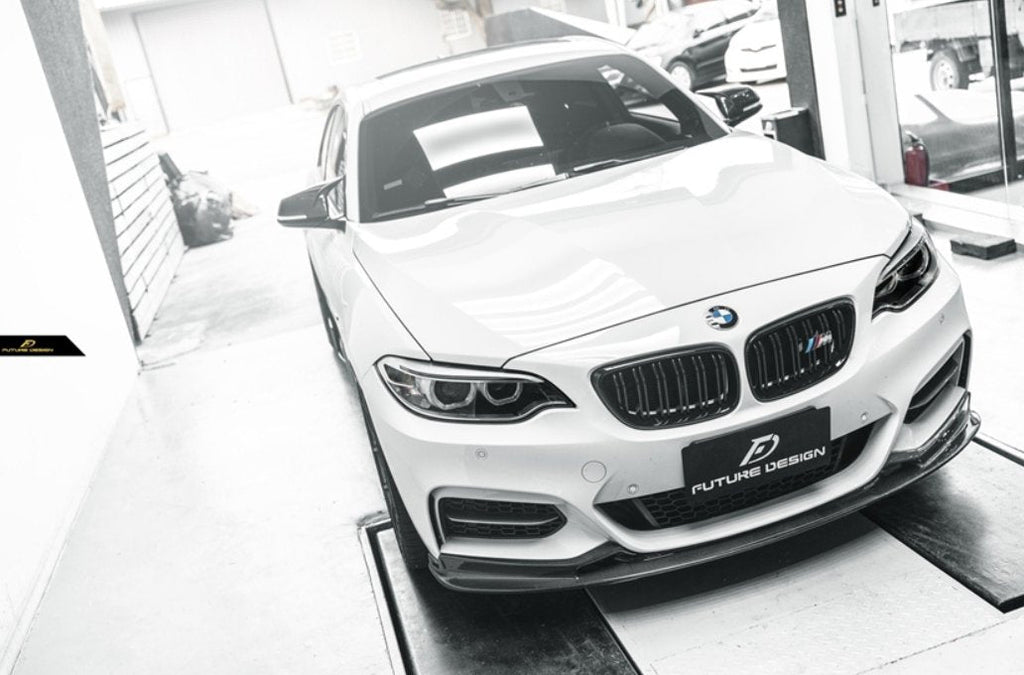 FUTURE DESIGN - BMW 2 SERIES F22 F23 CARBON FIBRE FRONT LIP 3D STYLE