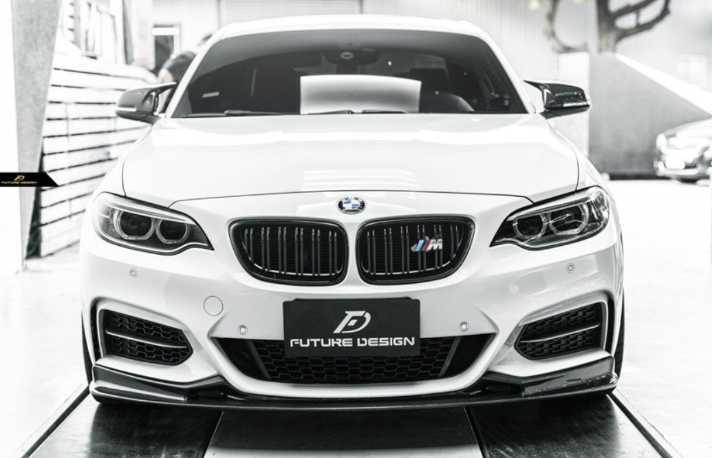 FUTURE DESIGN - BMW 2 SERIES F22 F23 CARBON FIBRE FRONT LIP 3D STYLE