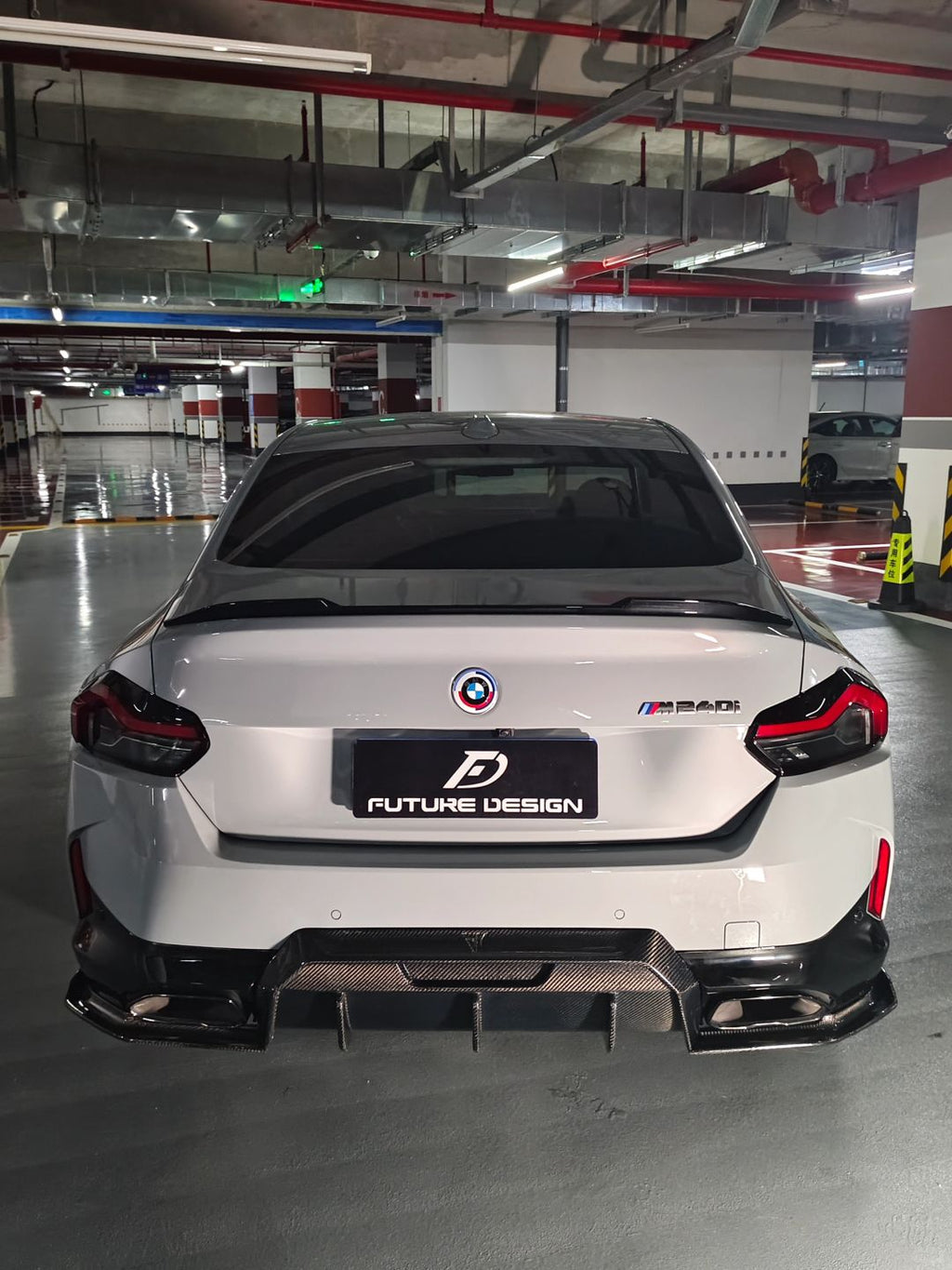 FUTURE DESIGN - BMW 2 SERIES G42 DRY CARBON REAR DIFFUSER