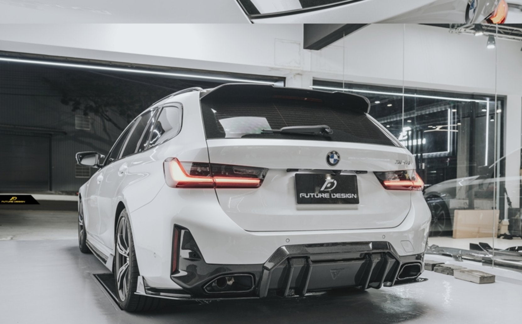 FUTURE DESIGN - BMW 3 SERIES ESTATE G21 LCI CARBON FIBRE ROOF SPOILER