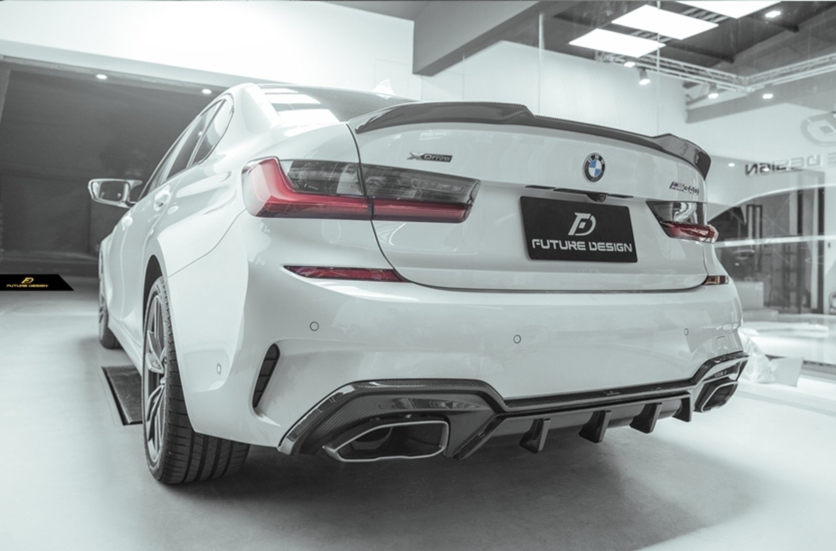 FUTURE DESIGN - BMW 3 SERIES G20 CARBON FIBRE DIFFUSER