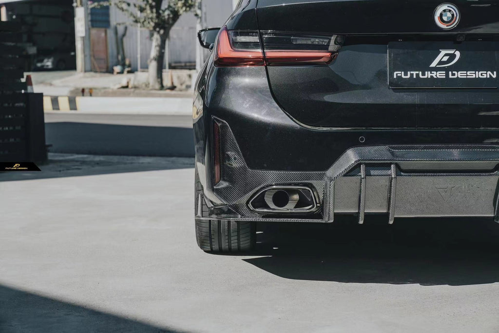 FUTURE DESIGN - BMW 3 SERIES G20 / G21  LCI CARBON FIBRE REAR DIFFUSER V1