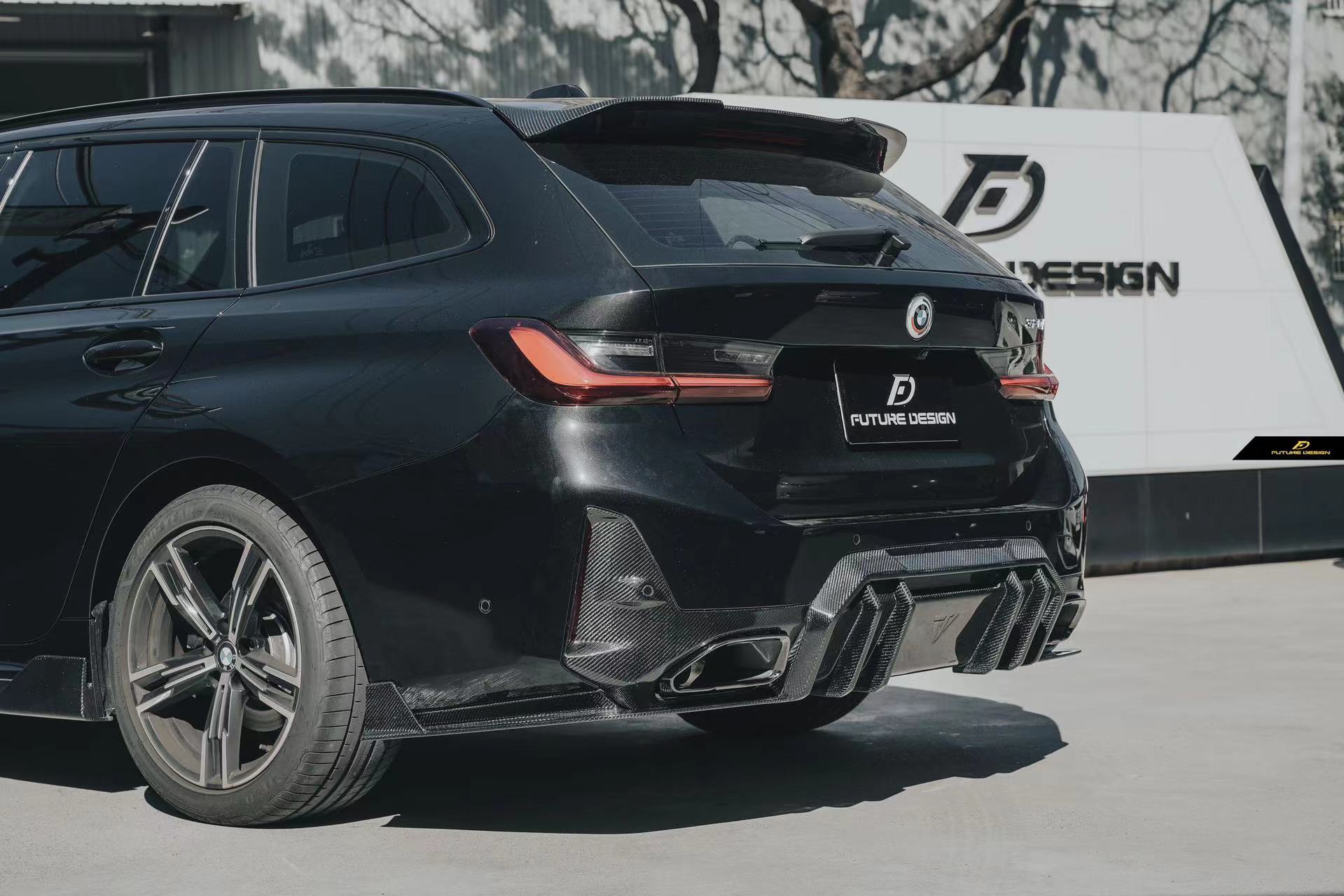 FUTURE DESIGN - BMW 3 SERIES G20 / G21  LCI CARBON FIBRE REAR DIFFUSER V1