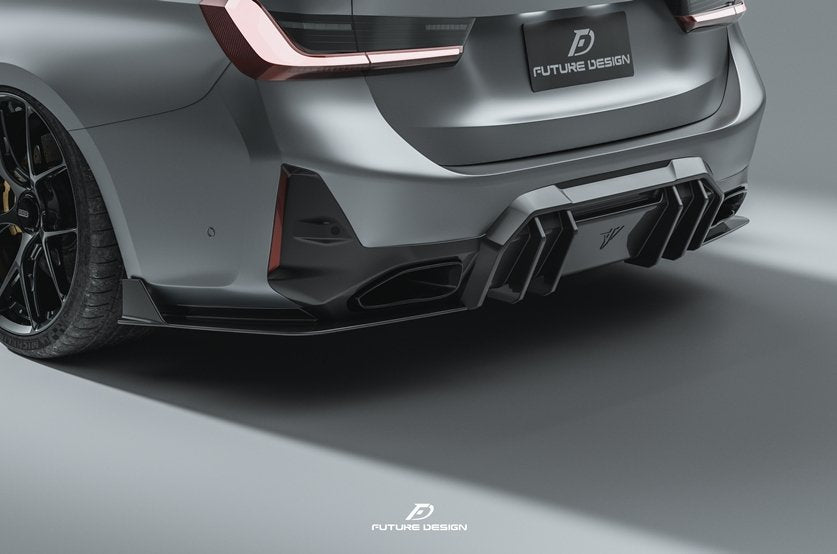 FUTURE DESIGN - BMW 3 SERIES G20 / G21  LCI CARBON FIBRE REAR DIFFUSER V1