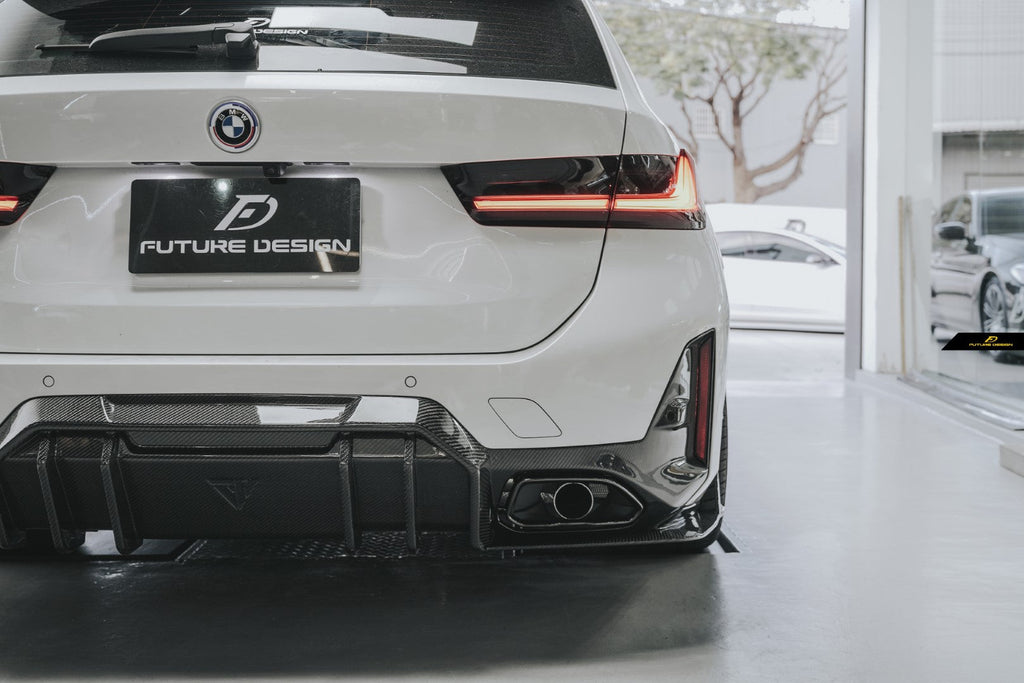 FUTURE DESIGN - BMW 3 SERIES G20 / G21  LCI CARBON FIBRE REAR DIFFUSER V1