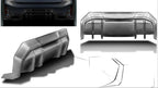 FUTURE DESIGN - BMW 3 SERIES G20 / G21  LCI CARBON FIBRE REAR DIFFUSER V1