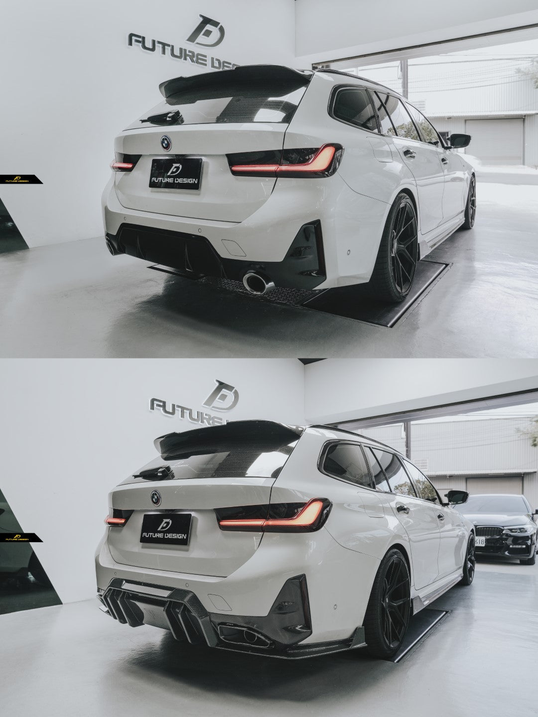FUTURE DESIGN - BMW 3 SERIES G20 / G21  LCI CARBON FIBRE REAR DIFFUSER V1