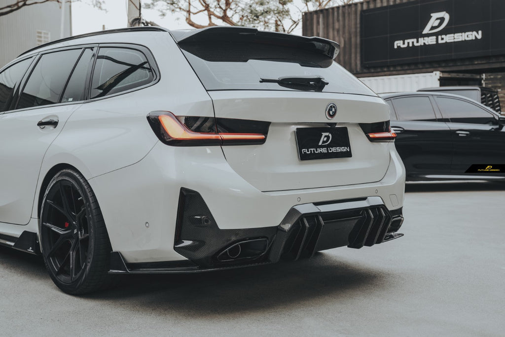 FUTURE DESIGN - BMW 3 SERIES G20 / G21  LCI CARBON FIBRE REAR DIFFUSER V1