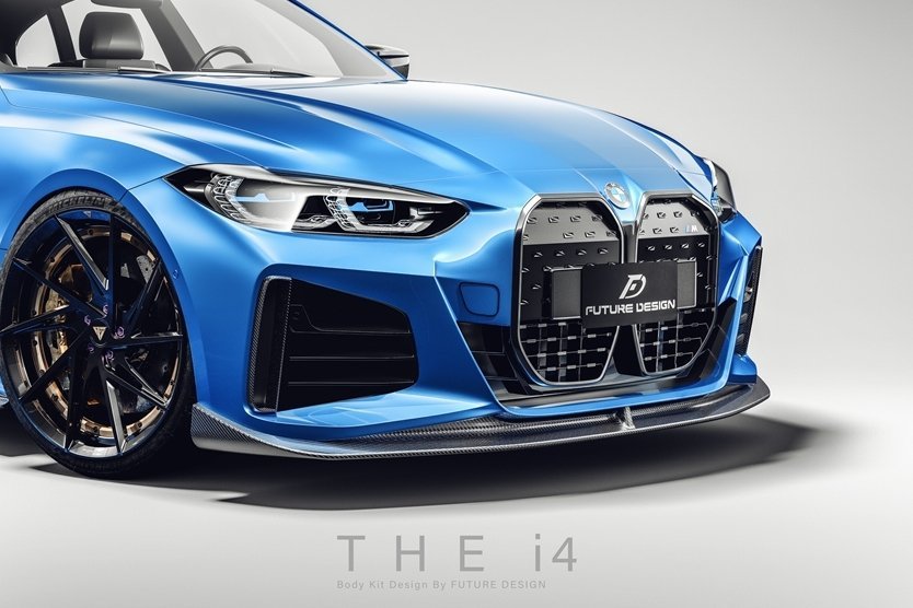 FUTURE DESIGN - BMW 4 SERIES G26 GRAN COUPE / I4 G26 CARBON FIBRE FRONT LIP V2